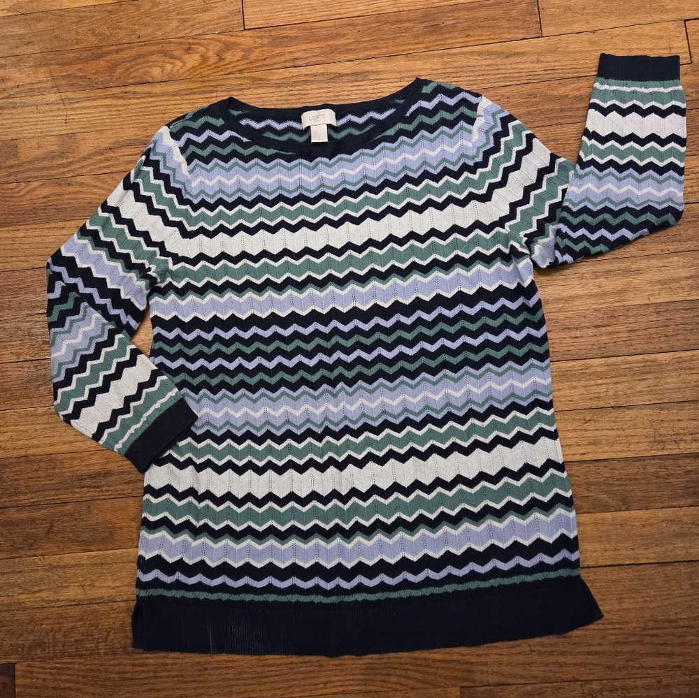 LOFT Chevron Patterned Sweater